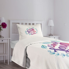 Inspiration Phrase Bedspread Set