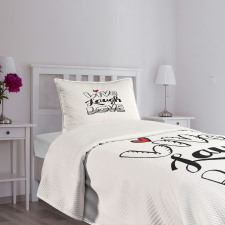 Wall Art Design Bedspread Set