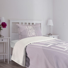 Greyscale Words Bedspread Set