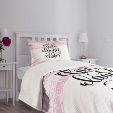 Abstract Pink Tone Bedspread Set