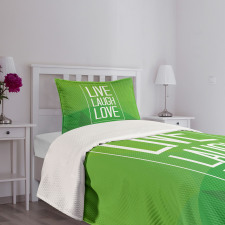 Polygon Saying Bedspread Set