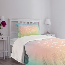 Bokeh Slogan Bedspread Set