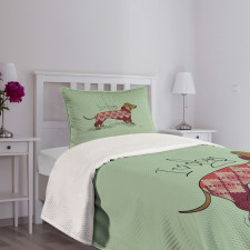 Animal in Clothes Bedspread Set