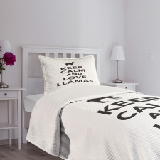 Pop Culture Phrase Design Bedspread Set