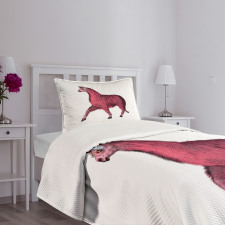 Pink Abstract Animal Bedspread Set