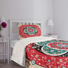 Circles Blooms Bedspread Set