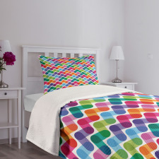 Lively and Geometrical Bedspread Set