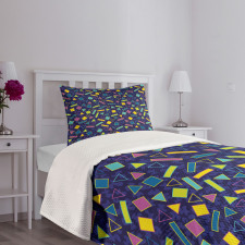 Retro 80s Memphis Fashion Bedspread Set