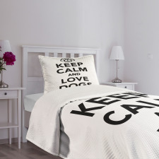 Words for Dog Lovers Bedspread Set