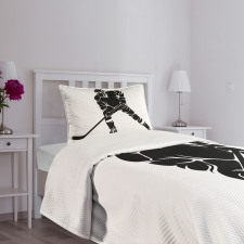 Black Silhouette Match Bedspread Set