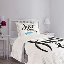 Words Calligraphy Bedspread Set