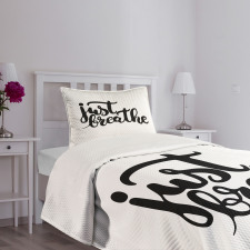 Hand Drawn Font Bedspread Set