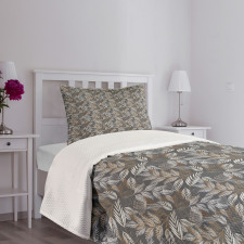 Rustic Branches Leaves Bedspread Set