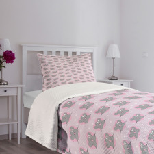 Mouse Hearts Bedspread Set