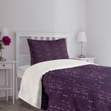 Purple Toned Dots Bedspread Set