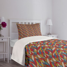 Abstract Curvy Lines Bedspread Set