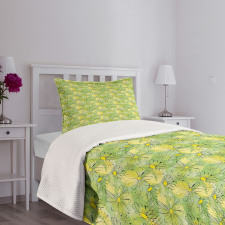 Doodle Daisy Branches Bedspread Set