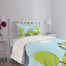 Puppy on the Road Bedspread Set