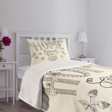 Flowers Heart Bedspread Set