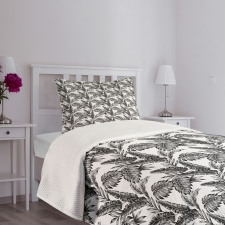 Tropical Tree Leaves Bedspread Set