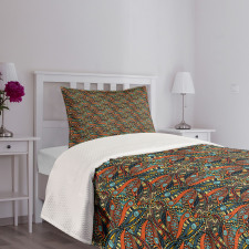 Abstract Waves Pattern Bedspread Set