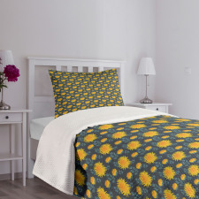 Yellow Chrysanthemum Bedspread Set