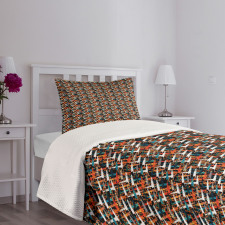 Brush Marks Pattern Bedspread Set