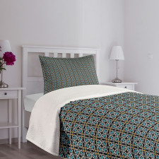 Abstract Floral Mosaic Bedspread Set