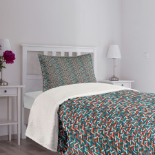 Triangle Shapes Mosaic Bedspread Set