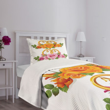 Roses Rings Bedspread Set