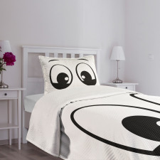 Surprised Cartoon Character Bedspread Set