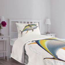 Realistic Yellowfin Tuna Bedspread Set