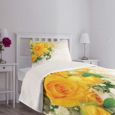 Bouquet of Romantic Flower Bedspread Set