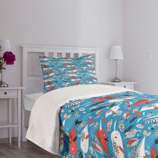 Underwater Life Pattern Bedspread Set