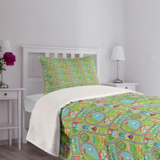 Cartoon City Bedspread Set