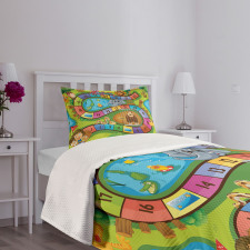 Day in Zoo Bedspread Set