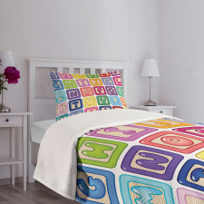 English Alphabet Bedspread Set