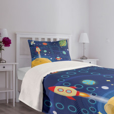 Racing in Cosmos Bedspread Set