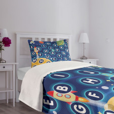 Space Letters Bedspread Set