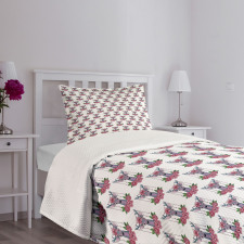 Deer Accessories Peonies Bedspread Set