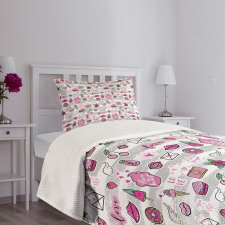 Memphis Style Doodle Bedspread Set