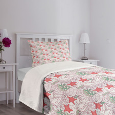 Doodle Fauna and Flora Bedspread Set