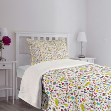 Cheery Colorful Cartoon Bedspread Set