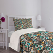 Colorful Objects Marine Bedspread Set