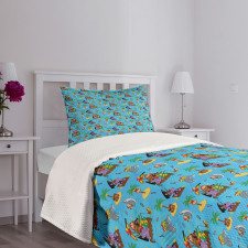 Funny Explorer Animals Bedspread Set