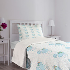 Blue Valentine Cloud Bedspread Set