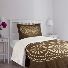 Romantic Heart Pattern Bedspread Set