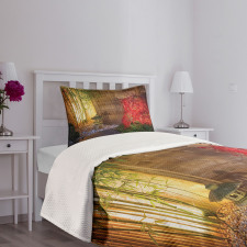 Japanese Bamboo Bedspread Set