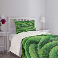 Green Plant Maze Park Bedspread Set