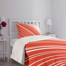 Barcode Lines Design Bedspread Set